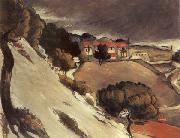 Paul Cezanne Fonte des neiges a l Estaque painting